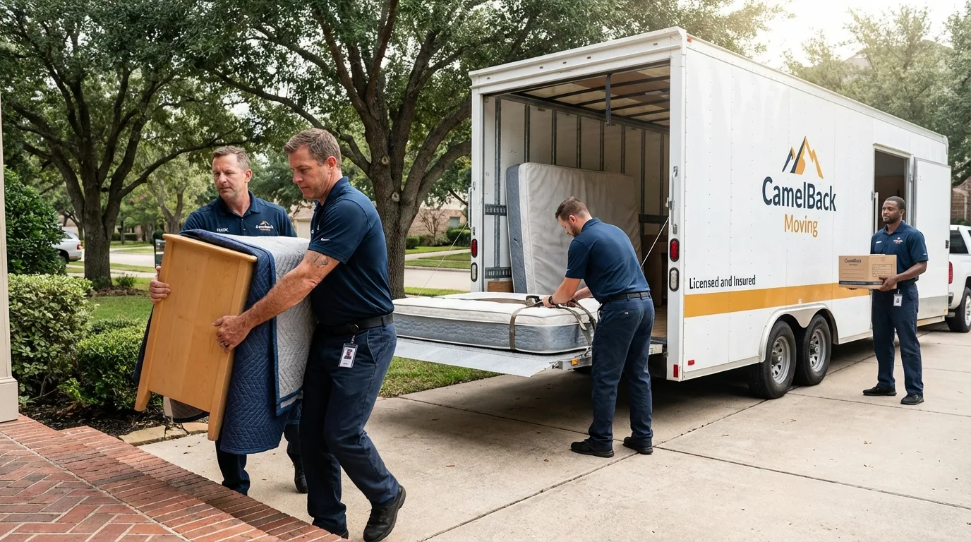 Crew loading residential truck for cross-state move from Norwood, NJ